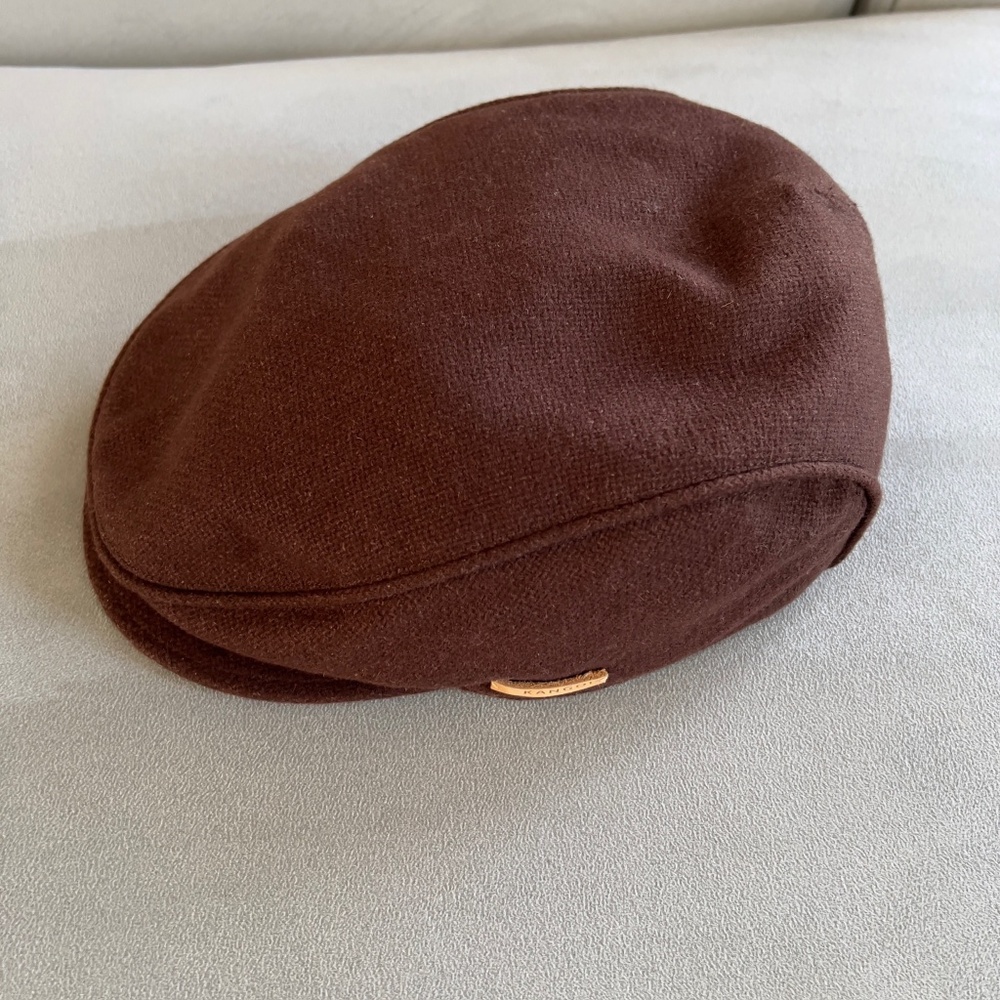 Vintage Kangol Men Brown Wool Textured Flat Cap - Picture 2 of 12